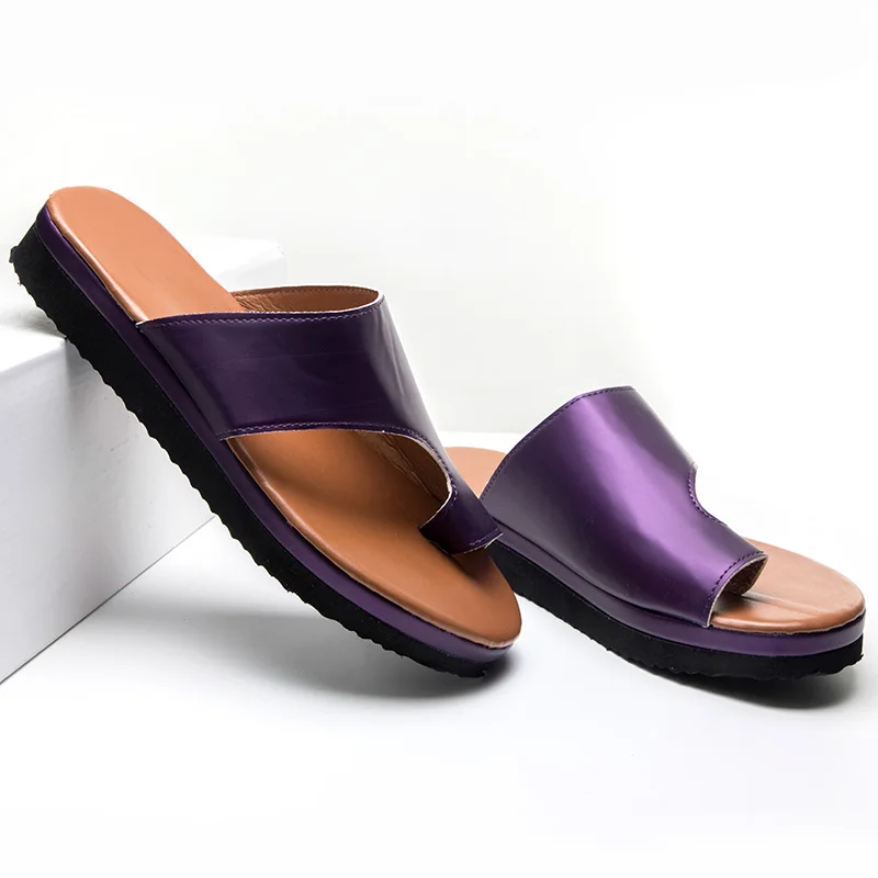 2019 Mari dimensiuni de sex feminin papuci de casă respirabil de vară pană pantofi de culoare solidă în afara doamnelor sandale slide-uri cu platforma