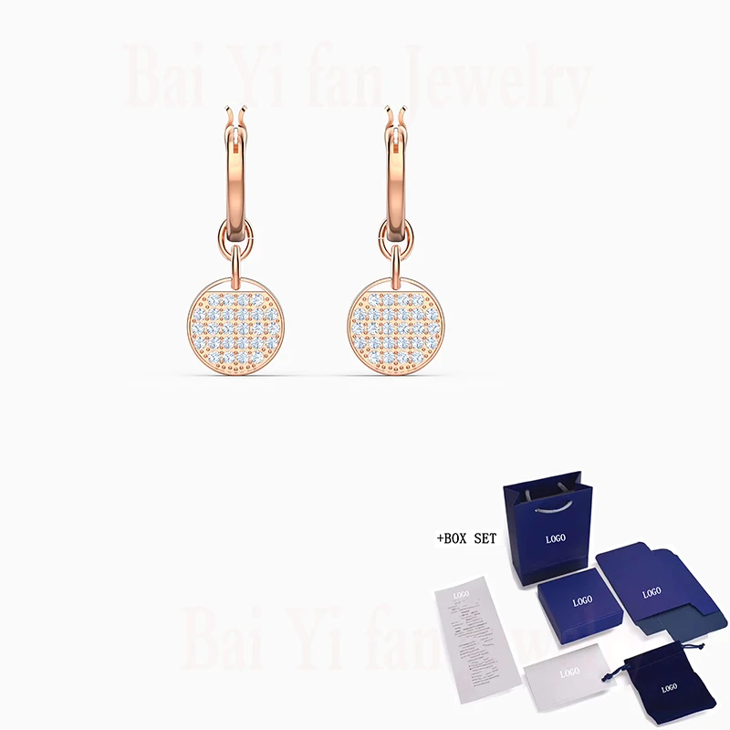 2020 Moda Bijuterii SWA Noi GHIMBIR T-BAR Set Aur roz Fermecător Monedă Rundă Decor de Lux pentru Femei Romantice Bijuterii Cadou