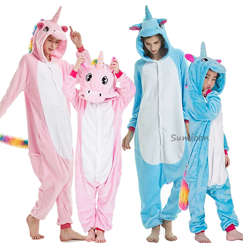 Kigurumi Trusou Copii Pijamas Unicorn Pijama pentru Baieti Fete Iarna Panda Animal Pijamale Femei, Pijamale pentru Adolescenti 4 6 8 10 Ani