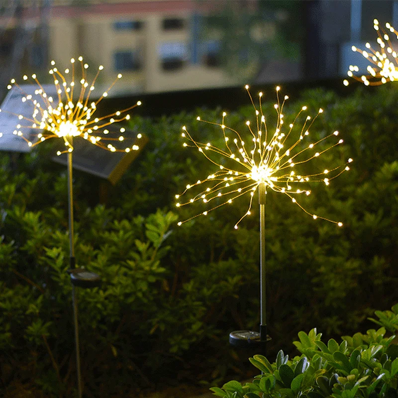Lumini solare în aer liber LED focuri de Artificii Formă de Lumină 90/120/150 Gradina LED Lumini de Basm pentru Parcare Terasa Curte Lampă de Iluminat de Crăciun