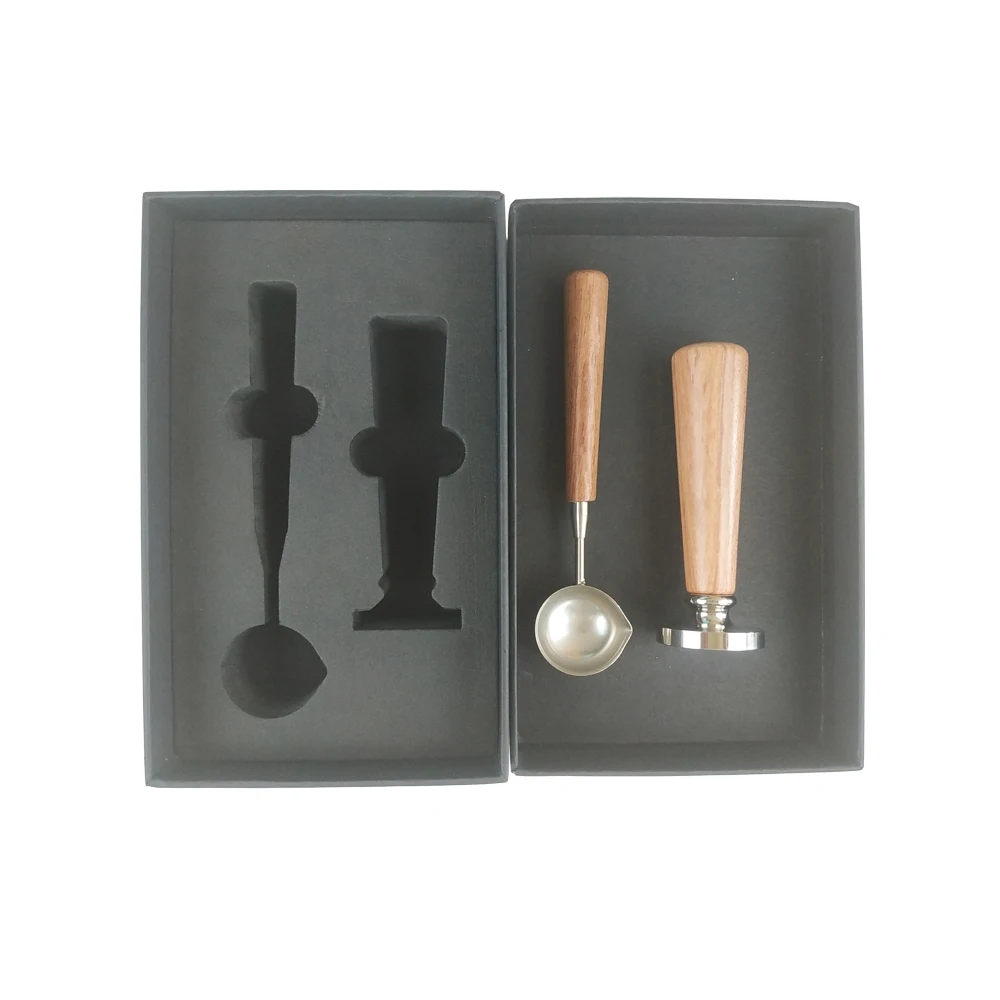 Personalizate de nunta personalizate ceara de sigiliu timbru mâner din lemn set stampila cu lingura