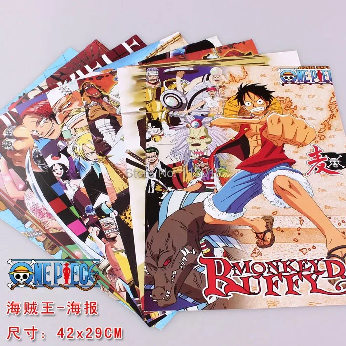 Una Bucata Postere cu Anime Luffy Zoro Nami Picturi 2 dimensiuni 58x42CM incluse 8 modele diferite de Înaltă calitate Relief 8 buc/lot