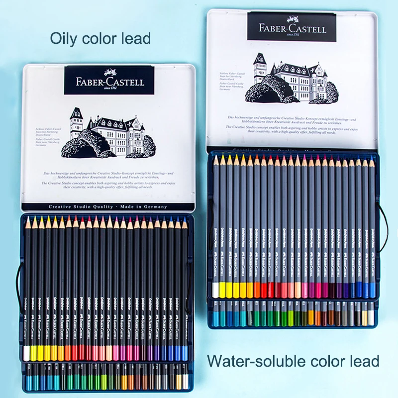 FABER-CASTELL solubil în Apă / Gras Creion Colorat 12/24/36/48 Culoare Plumb Profesionale de Mână-pictat de Instrumente de Pictură, obiecte de Artă