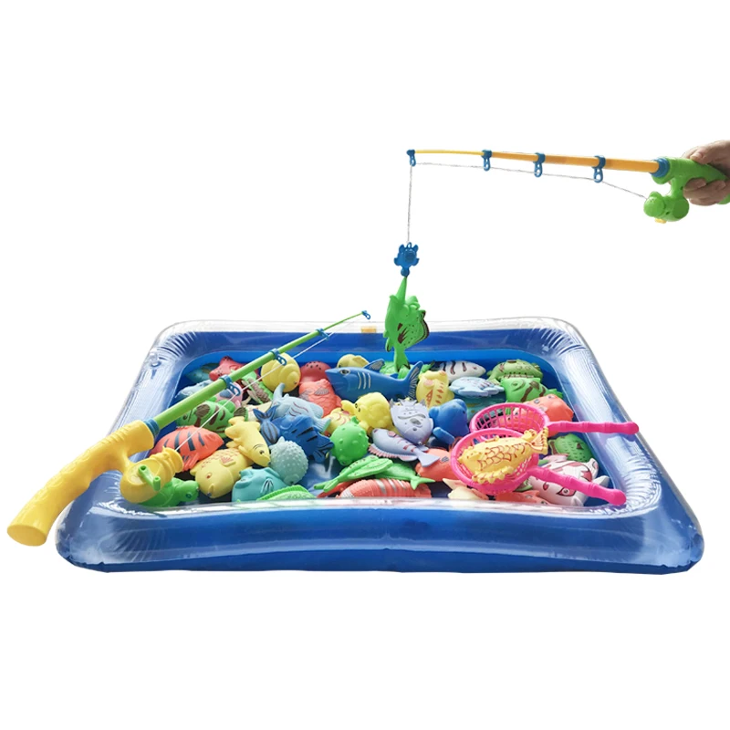 Părinte-copil interactive pentru Copii de Pescuit Magnetic Jucării de piscină cu apă Rod Net Set copii pentru Copii Model Juca Jocuri de Pescuit în aer liber Jucărie