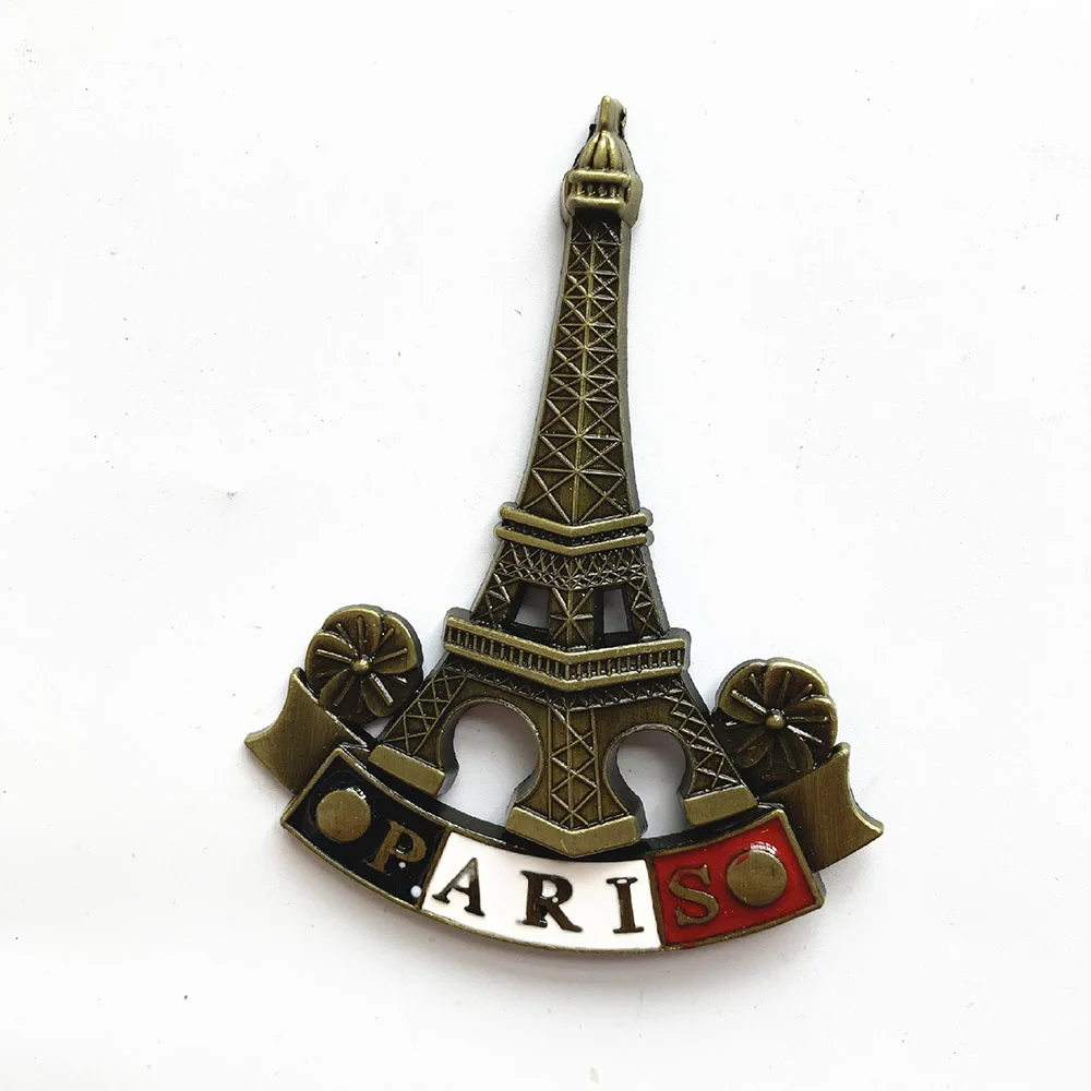 Turnul Eiffel, în Paris, Franța Europa suveniruri turistice magnet de frigider 3d de metal magneți de frigider colecția de decorațiuni interioare