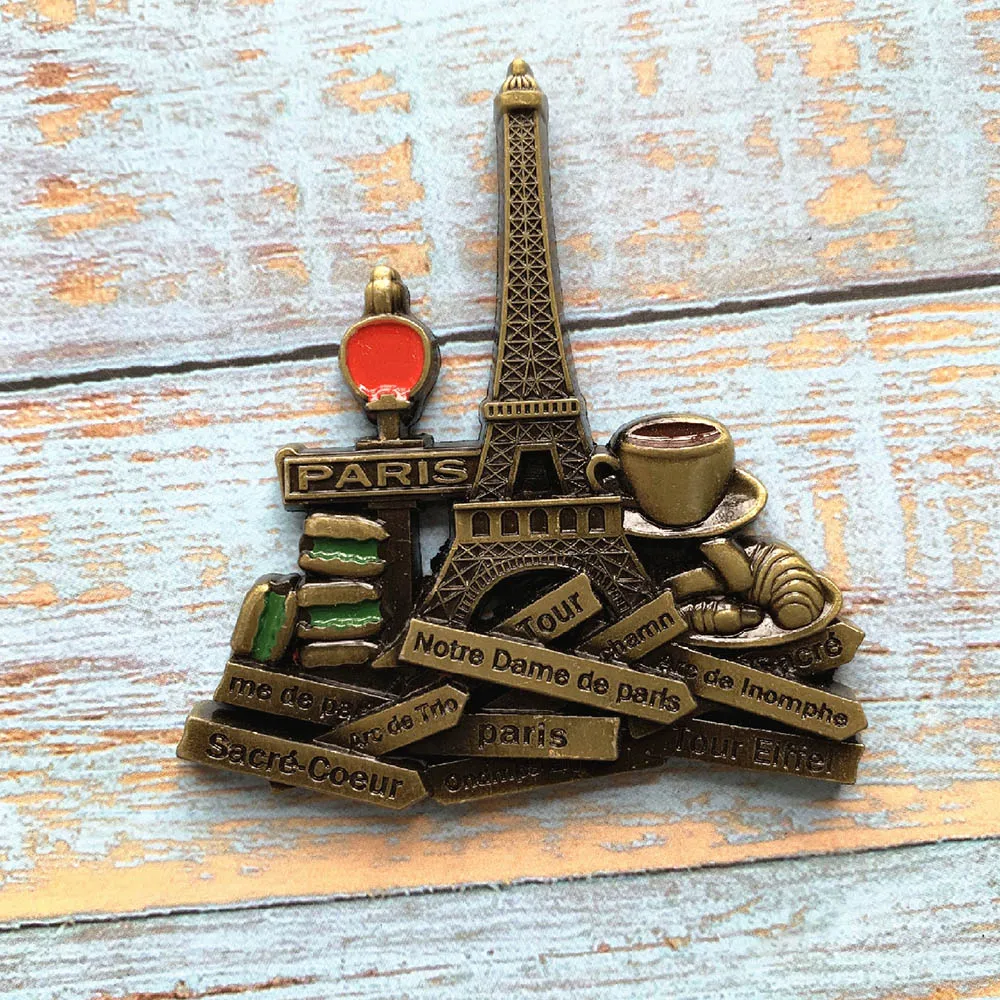Turnul Eiffel, în Paris, Franța Europa suveniruri turistice magnet de frigider 3d de metal magneți de frigider colecția de decorațiuni interioare