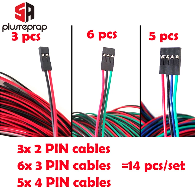14PCS Cabluri electrice Complete Set Cabluri Pentru RAMPE 1.4 Endstops Termistori Motor Dupont Cablu 3D Printer Kit