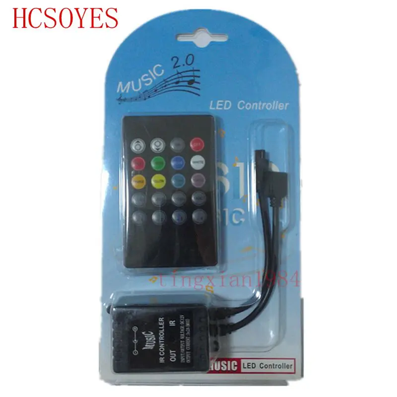 20key LED-uri Controler de Muzică IR RGB de la distanță fără fir led de sunet Audio sensibile pentru LED-uri DC12v Negru 3528 5050 2835 RGB LED Strip