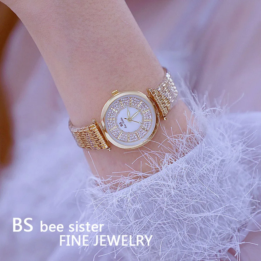 Moda 2018 nou ceas de aur femei doamnelor ceas de cuarț de înaltă calitate mic de femei ceasuri de top de brand de lux pentru femei rochie ceasuri BS