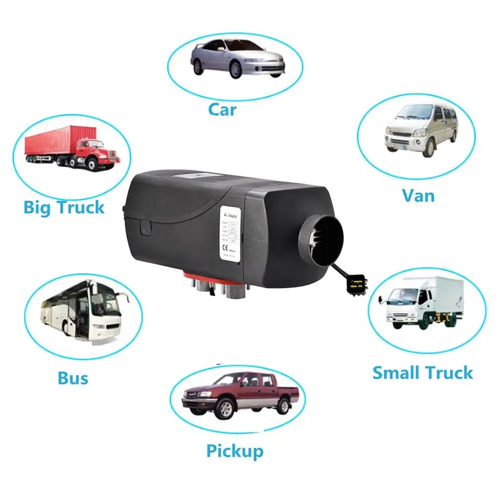 2KW 12V/24V Combustibil de Încălzire Parcare Diesel Filtru+Zgomot Redus+LCD Comutator Încălzitor de Aer Auto Negru Interior Cald Pentru Vehicule Universal