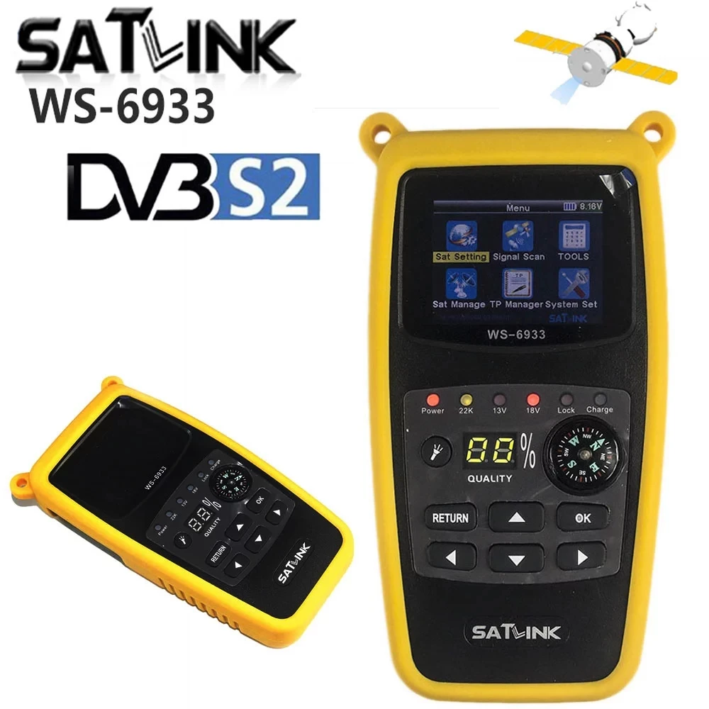 Satlink WS-6933 Digitale prin Satelit Finder Metru DVB-S2 Full HD 2.1 Inch LCD Ecran Display Stat Metru Satfinder