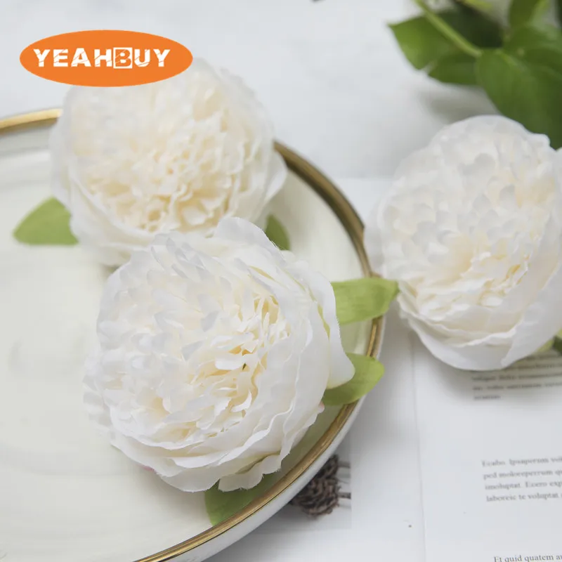 20buc/lot 10 cm de Înaltă Calitate Bujor Cap de Floare de Mătase Artificială de Flori de Nunta de Decorare DIY Ghirlanda Ambarcațiuni de Flori