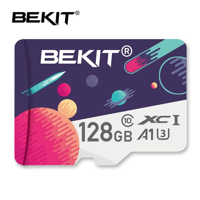 Bekit card Micro SD TF card de 128gb 32gb 64gb 256gb A1 Class10 80Mb/s flash card microsd card de memorie pentru samrtphone și PC de masă