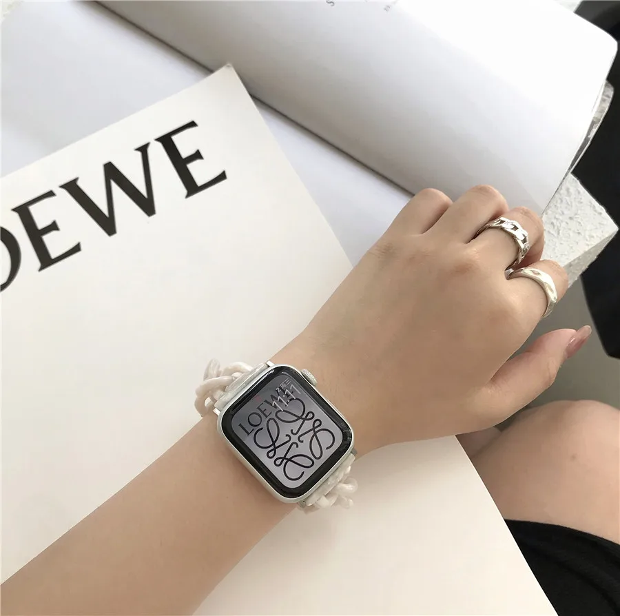 Moda de Lux Brățară pentru Apple Watch Seria 6 5 4 3 2 1 SE Watchband pentru Iwatch 38 40 42 44MM Femei Trupa Accesorii