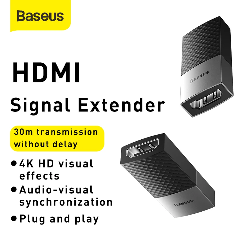 Baseus Semnal HDMI Extender 30m Transimission 4K HD Drive-gratuit Semnal HDMI Extender Compatibil cu Windows/Mac OS/Linux