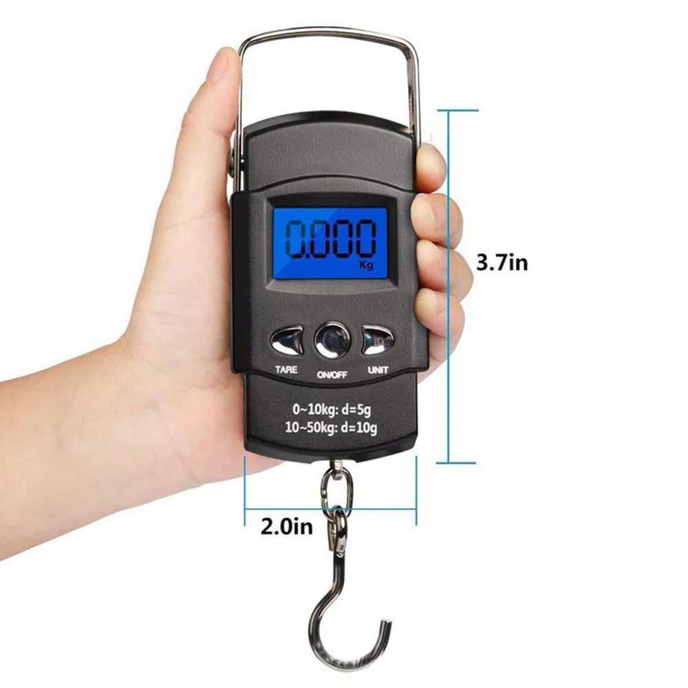 Digital Scale Mini Handy Cântare Suspendate de Pescuit Bagaje de Călătorie Pondere de 50 kg 121lb Electronice Portabile Cârlig Agățat de Scară