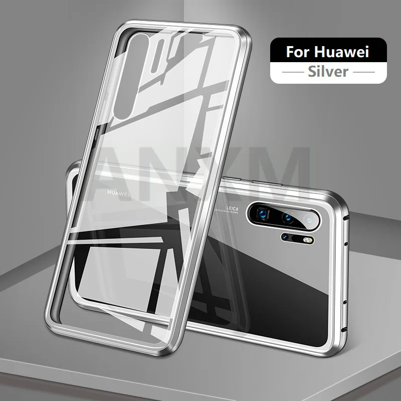 Metal Magnetic Caz pentru Huawei P20 P30 pro Mate 10 20 Pro lite Sticla Înapoi Magnet Cazuri Capac pentru 20 de Onoare pro 10i Caz