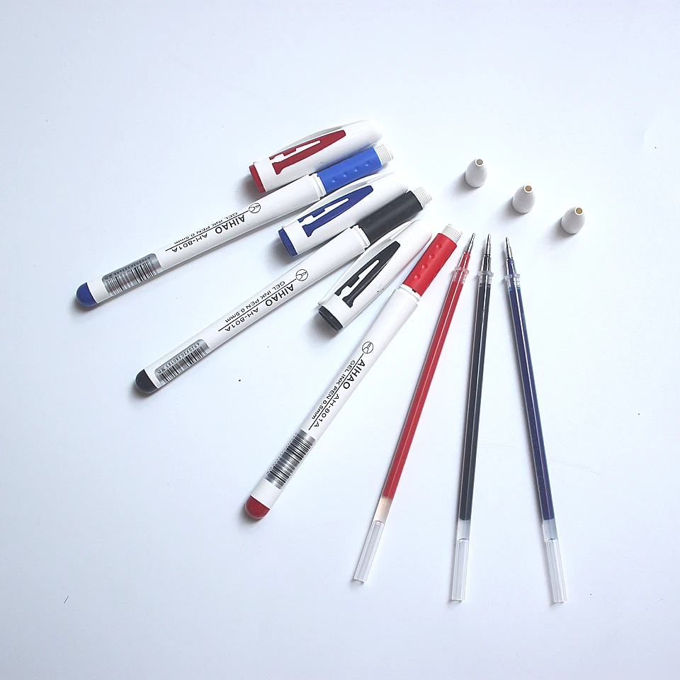 12Pcs/lot de Calitate Superioara Pixuri cu Gel Negru, Albastru si Rosu Cerneala 0.5 mm Foarte Bun Scris Gel ink Pen Școală, rechizite de birou