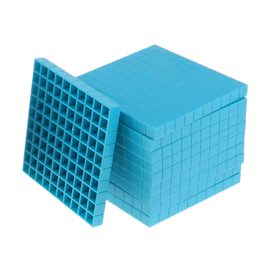 10x Albastru Montessori Matematică Cub de Învățare Preșcolară Jucarii Educative
