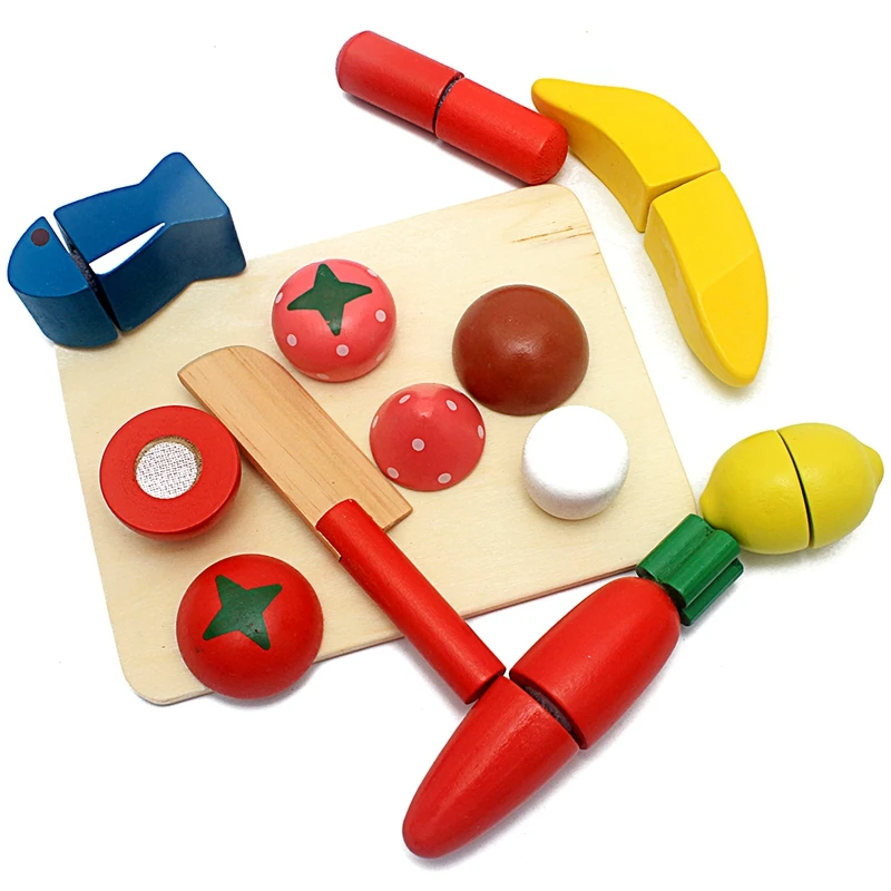 Copilul Montessori Pretinde Juca Alimentare Bucatarie Jucarii Set de Simulare de Tăiere de Fructe și Legume de Bucătărie Playset de Alimente pentru Copii Jucării pentru Copii