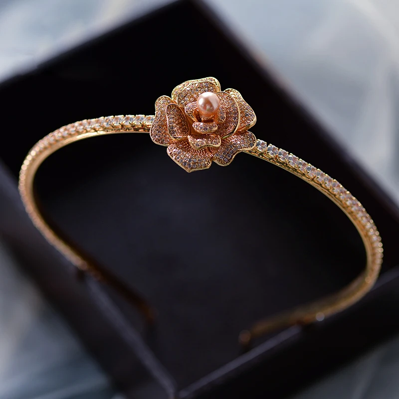 Simplu Trandafir forma de Cristal Bentita de Mireasa Tiara Diadema de Mireasa de la Nunta Nunta Accesorii de Par