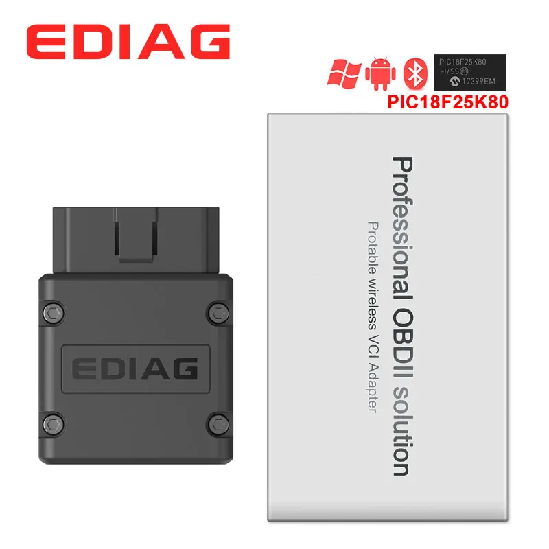 EDIAG P01 P02 P03 V1.5 ELM327 Bluetooth/WIFI PIC18f25k80 Chip 4MHz Scaner de Diagnosticare Elm 327 OBD2 Android/IOS Cuplu Pro ICAR2