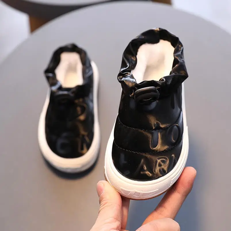 Copil Pantofi Casual Dantela Blana de Iarna Noi Cizme Martin Băieți Fete Pantofi de Moda din Piele Moale Antialunecare Cald Cizme de Zapada UE 21-30