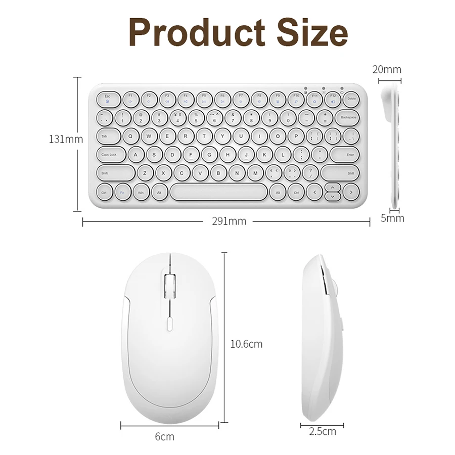 Slient Wireless Keyboard Mouse Combo Pentru Macbook Pro Portable Gaming Keyboard Mouse-ul Setat Pentru PC Gamer Laptop Tastatură de Calculator