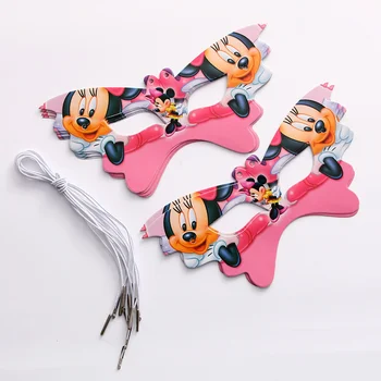 155Pcs Rosu Minnie Mouse Disney Baby shower Băieți Aniversare de Nunta de Decorare Partid Eveniment Consumabile Diverse Seturi de Tacamuri Pentru Copii