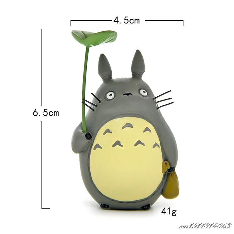 3Pcs/set Desene animate Miyazaki Hayao Vecinul Meu Totoro Cu Frunze de Așteptat Papusa PVC figurina Model Jucarii Copii Colecție Cadou