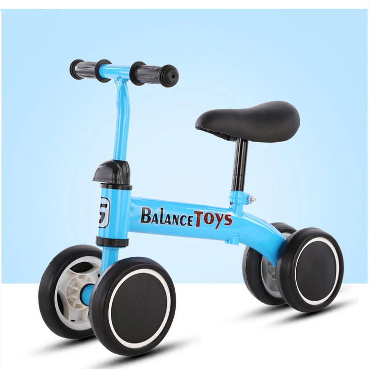 Copii Echilibru Bicicleta Scuter pentru 1-3 Ani Copilul Invata de Mers pe jos de Mașină cu Patru Roți de Sport în aer liber, Biciclete de Jucărie pentru Copii Non-gonflabile