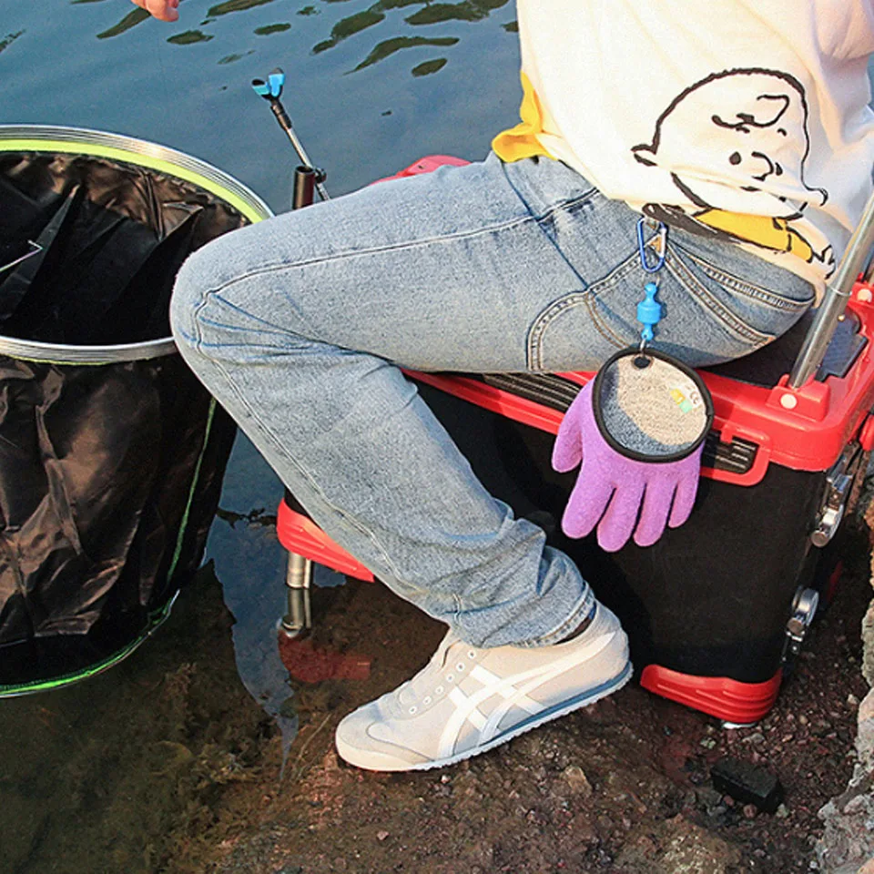 De MERS pe jos de PEȘTE 1buc Non Slip din Latex de Pescuit Mănuși Mănuși în aer liber Cu Magnet Latex Protact Mână de Puncție Instrument de Pescuit