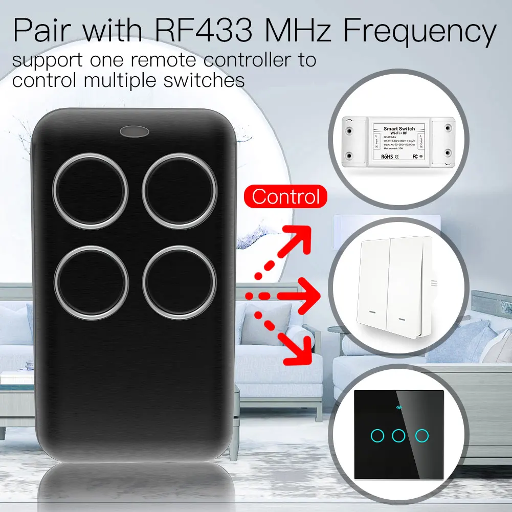 Wireless RF Receptor Cod de Învățare Decodor 433MHz Cheia cu Telecomandă 4 Canale Controler DIY Cheie pentru Comutatorul de Codare 1527