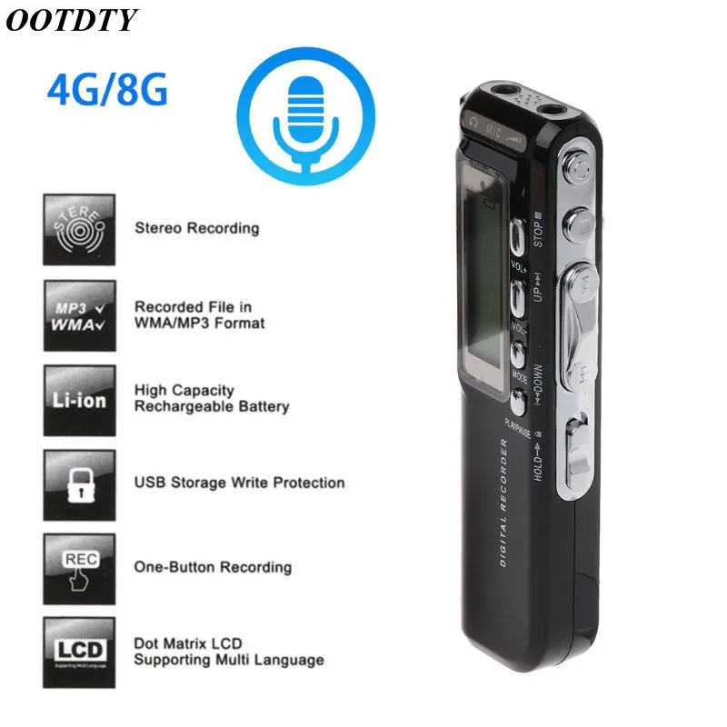 4GB/8GB USB Stilou Digital Voice Recorder de Voce Activat Audio Digital Voice Recorder Mp3 player Dictafon