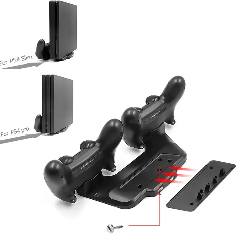 Vertical Încărcător Suport Pentru Playstation 4 Pro PS4 Slim Controler de Încărcare Stație de Andocare de Stocare Titular de Leagăn Pentru PS4 Pro Slim