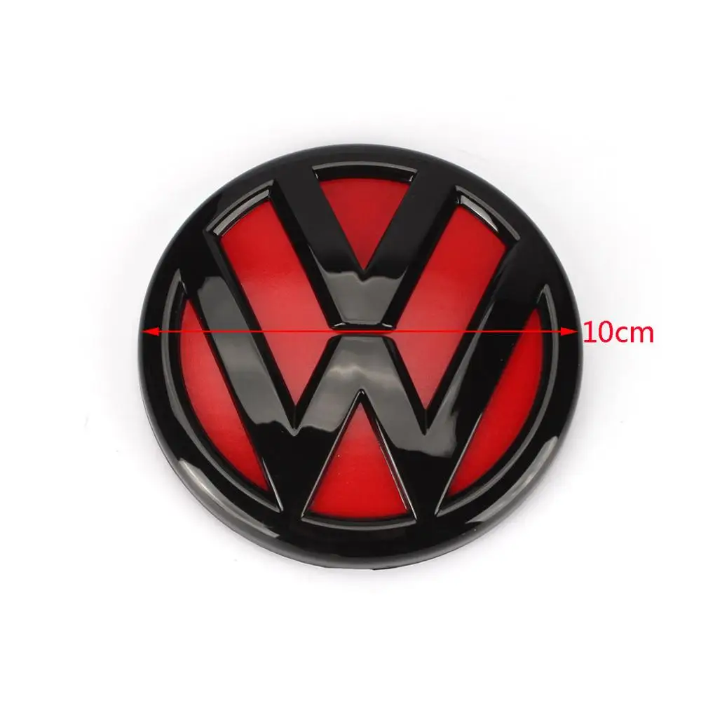 100mm Negru Lucios Rosu Spate Capac Portbagaj Emblema, Insigna de Înlocuire ogo Decor Styling pentru Volkswagen Jetta MK6 2011 2012 2013