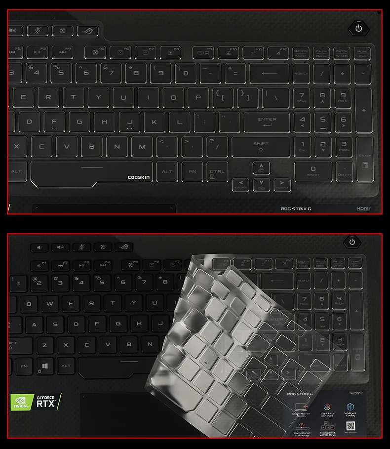 Laptop Ultra Subtire Clar Transparent Tpu Keyboard Cover Pentru ASUS ROG Strix G G731GV G731GU G731GW G731 G732 G732LW G732LX 17.3