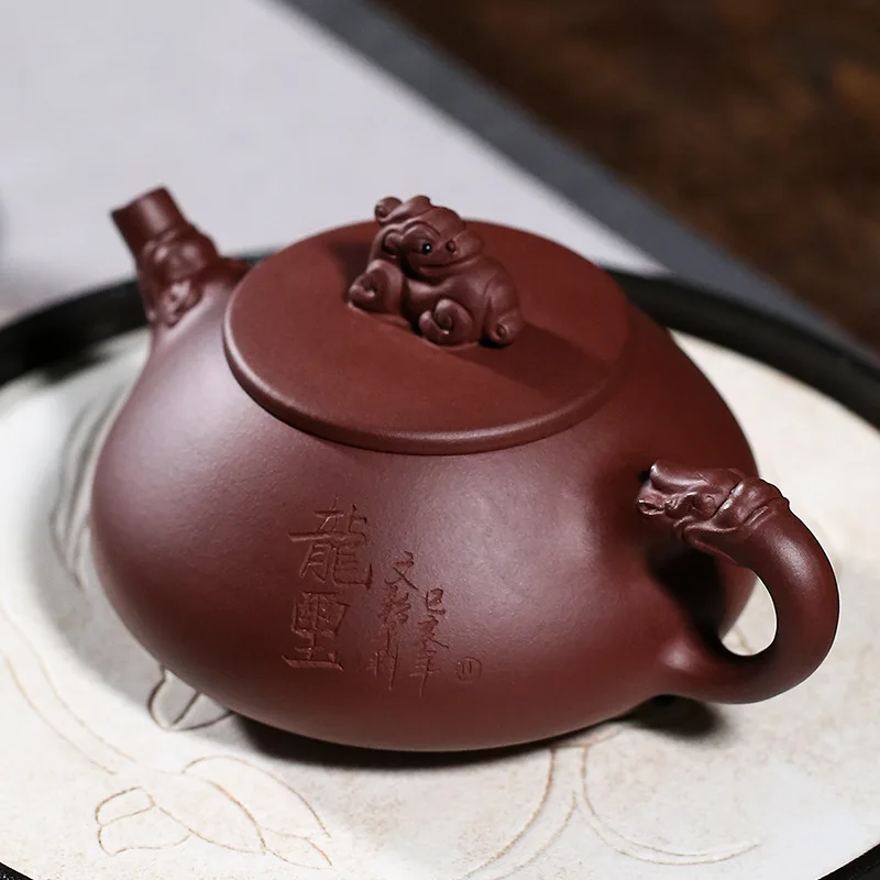 Yixing Original al Meu Violet Ceainic de Lut Longxi Piatra Scoop Oală Celebru Pur Hand-made Ceainice Drinkware