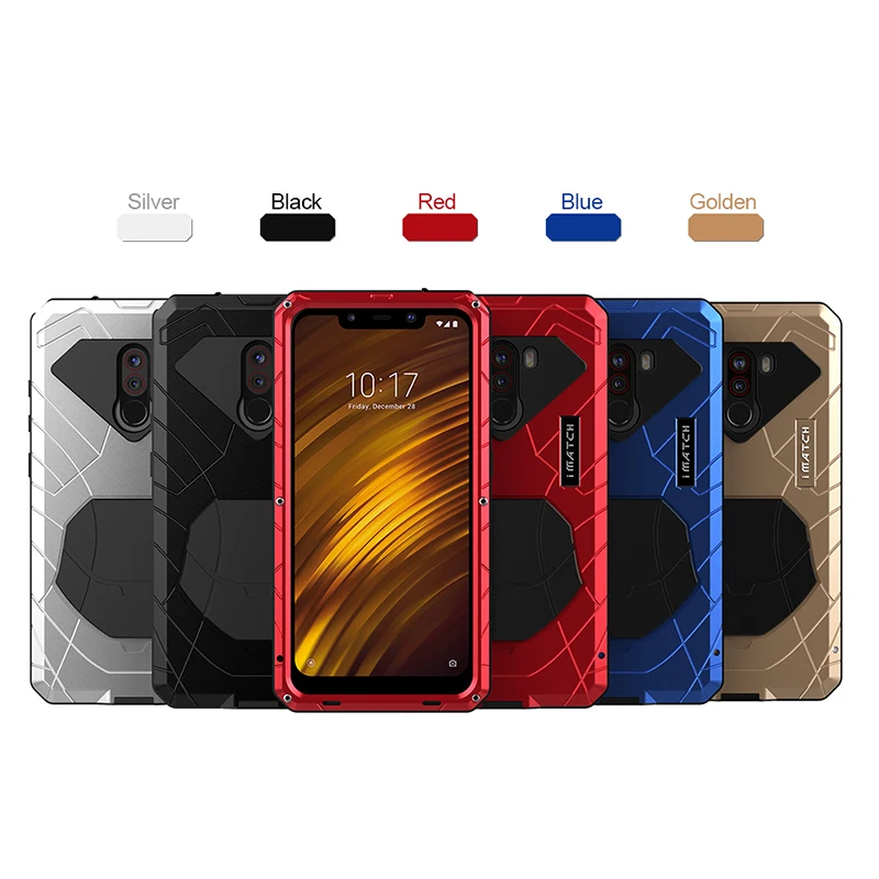 Pentru Xiaomi Mi Pocophone F1 X2 Telefon Caz Greu Metalice din Aluminiu Temperat Pahar Ecran Protector de Acoperire Pentru Xiaomi 9 9t 9t Pro