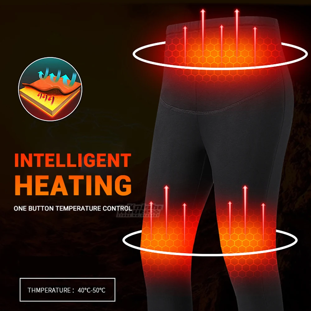 Încălzit Lenjerie de Motocross Jersey Pantaloni Moto Costum Electrice USB Alimentat de la Baterie Termală Încălzită Set de curele Pentru Femei de Iarnă