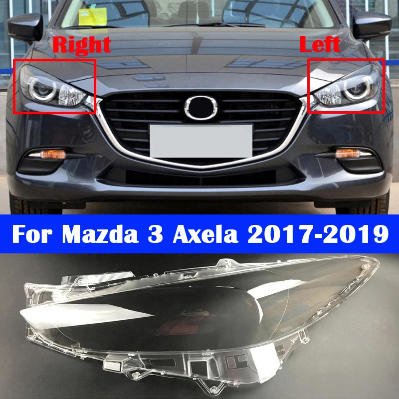 Obiectiv Acoperă Styling Pentru Mazda 3 Axela 2017-2019 Automobile Far Auto Hernie Faruri LED Capac de Sticlă Lumină Cap