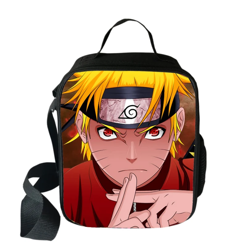 Anime Naruto Saci Prânz Băieți Fete Travel Tote Pungi Picnic Alimente Proaspete Pungi De Depozitare Student Mini Sac De Mesager