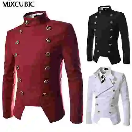 MIXCUBIC moda primavara Toamna stil de Colegiu Unic la două rânduri de proiectare costum barbati casual Slim fit costum pentru bărbați M-2XL