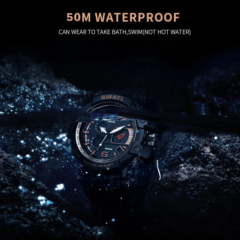 2020 SMAEL Bărbați Ceasuri Albe Casual Bărbați Ceasuri LED Digital rezistent la apa 50M Ceas Sport S-Shock 1509 relogio masculino