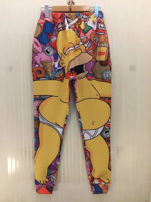 De Vânzare la cald Anime Simpsons 3D de Imprimare Bărbați Pantaloni Harajuku Streetwear pantaloni de Trening Barbati Femei de Moda Casual Pantaloni de Jogging X491