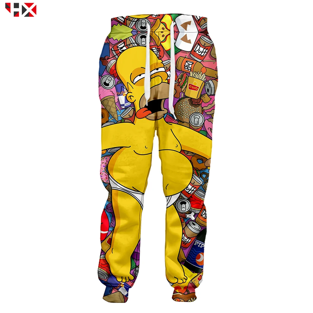 De Vânzare la cald Anime Simpsons 3D de Imprimare Bărbați Pantaloni Harajuku Streetwear pantaloni de Trening Barbati Femei de Moda Casual Pantaloni de Jogging X491