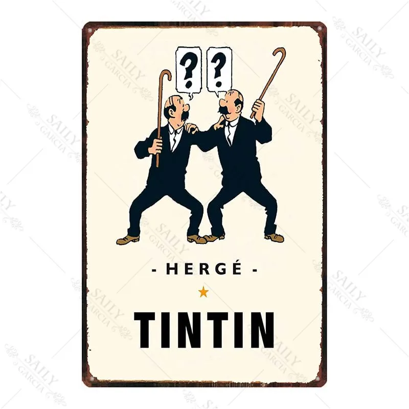 Stil Vintage Pub Semn de Metal Tintin Desene animate Plăci Pepinieră Decor Camera pentru Copii Perete din Metal Art Tintin Tin Semn pentru Camera de zi