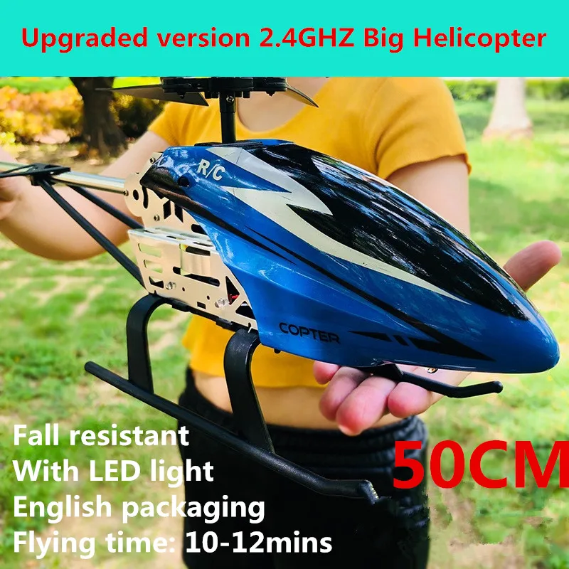 Versiune imbunatatita Mare Elicopter RC 50cm 3.5 ch Drop-Rezistent la 12 Minute de Zbor cu Gyro RTF Pentru copii în aer liber Zbor jucărie ch81