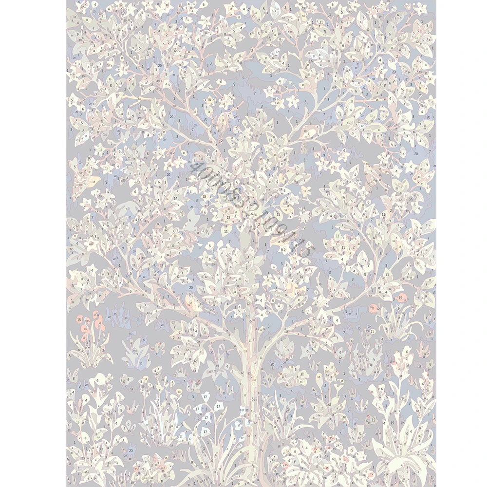 HUACAN Vopsea De Numere Copac Floare de Desen Pe Panza pictate manual Pictura Arta Cadou DIY Imagini De Numărul de Kituri de Decor Acasă