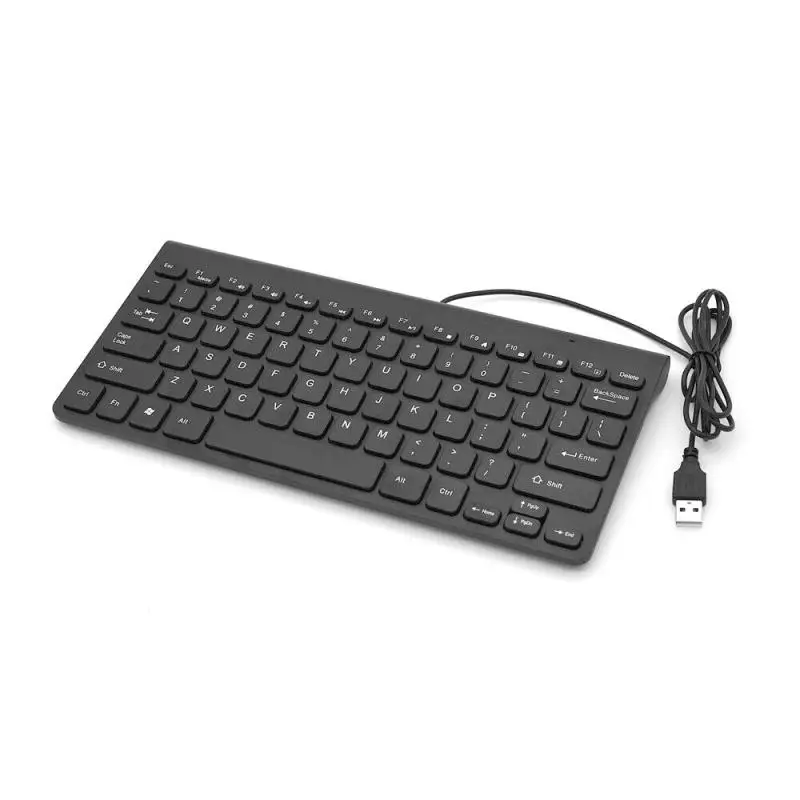 USB 2.0, Ultra Slim Portabil Mini Tastatura cu Fir Pentru PC Desktop Tableta Laptop 78 Chei Impermeabil Tastatura mai Nou În Stoc Fierbinte